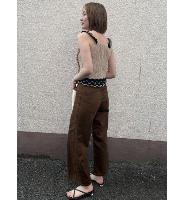 LAGUNAMOON「【Leeコラボ】セミワイドベルトデニムパンツ」|デニム|