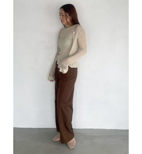 LAGUNAMOON「【Leeコラボ】セミワイドベルトデニムパンツ」|デニム|