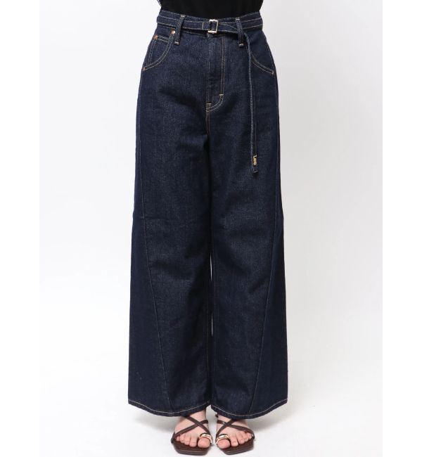LAGUNAMOON「【Leeコラボ】セミワイドベルトデニムパンツ」|デニム|