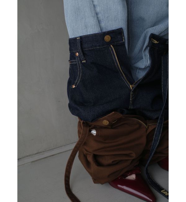 LAGUNAMOON「【Leeコラボ】セミワイドベルトデニムパンツ」|デニム|