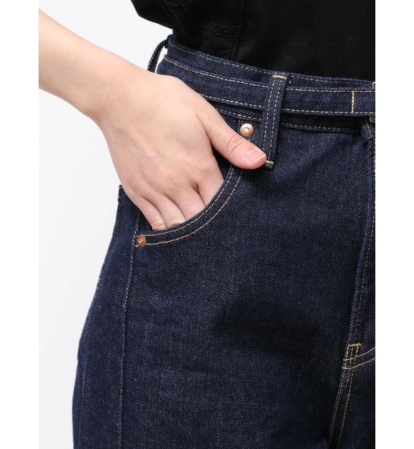 LAGUNAMOON「【Leeコラボ】セミワイドベルトデニムパンツ」|デニム|