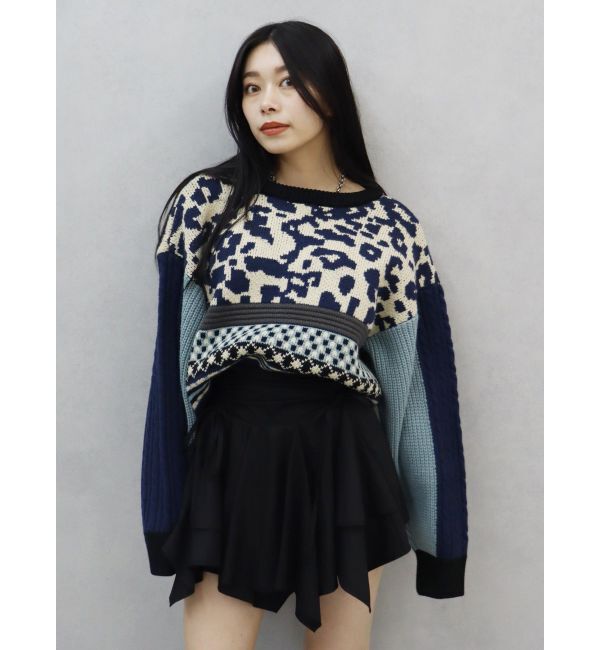 EVRIS「2WAYマルチパターンニットトップス」|ニット・セーター|
