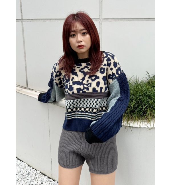 EVRIS「2WAYマルチパターンニットトップス」|ニット・セーター|