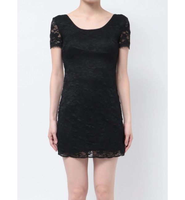 GYDA「ハーフスリーブレースワンピース」|ワンピース|