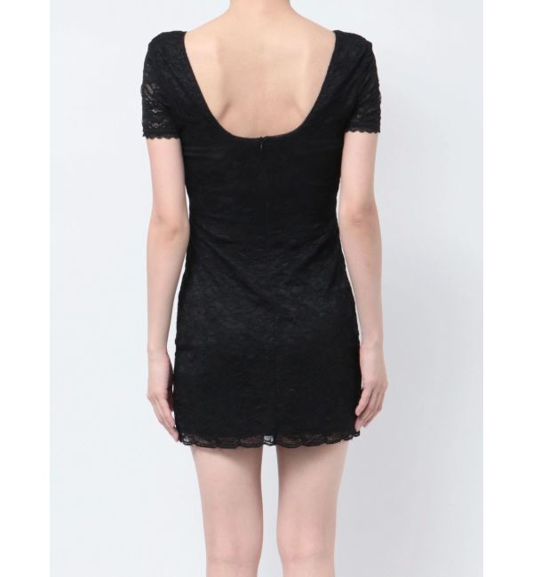 GYDA「ハーフスリーブレースワンピース」|ワンピース|