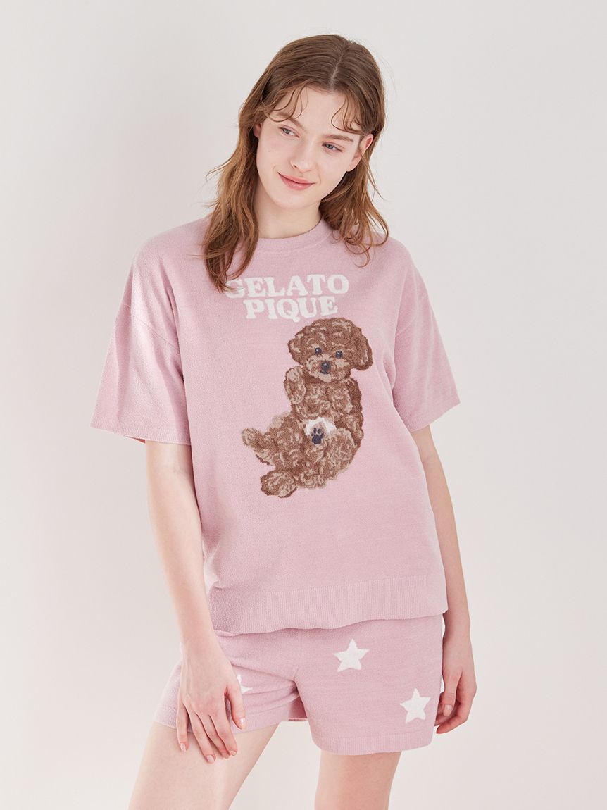 gelato pique「【ONLINE限定】ドッグジャガードプルオーバー&ショートパンツセット」|ルームウェア|