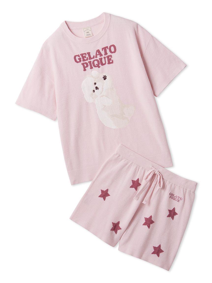 gelato pique「【ONLINE限定】ドッグジャガードプルオーバー&ショートパンツセット」|ルームウェア|
