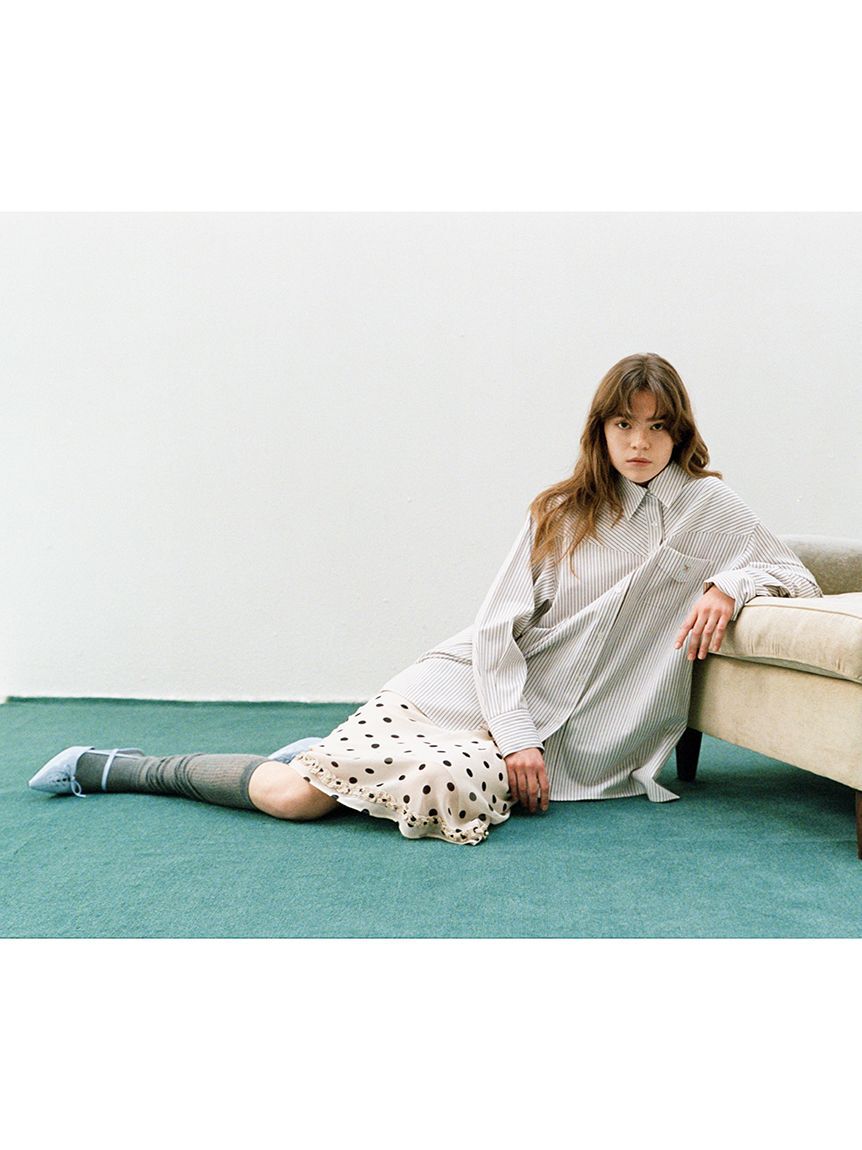 LILY BROWN「プリントシフォンバイアスミディスカート」|スカート|