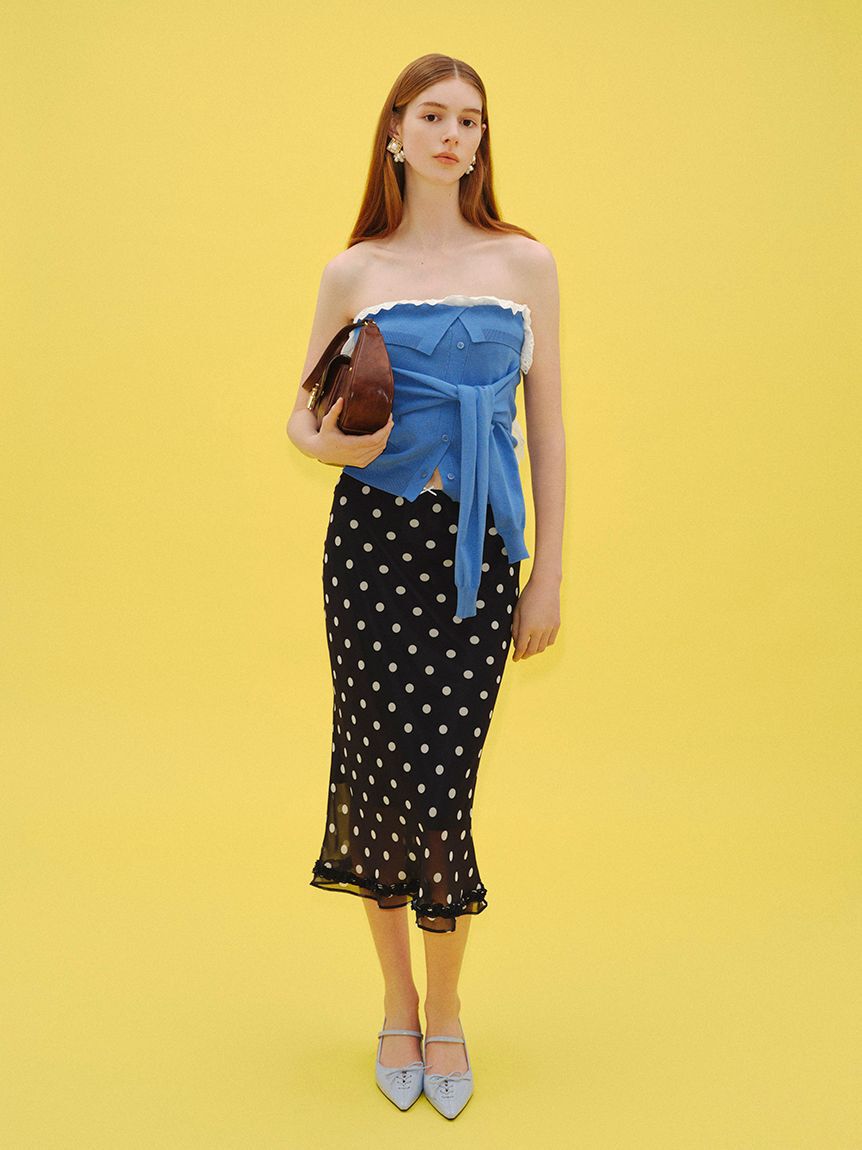 LILY BROWN「プリントシフォンバイアスミディスカート」|スカート|