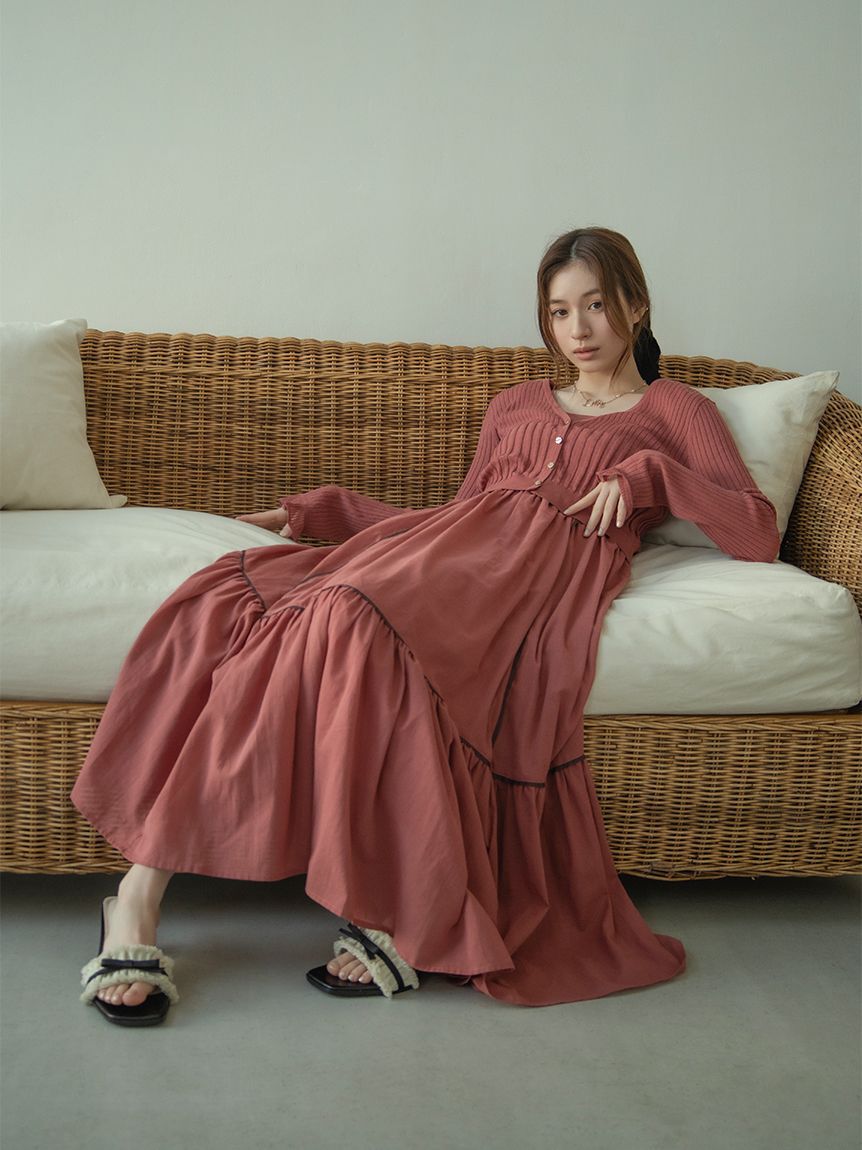 LILY BROWN「フリンジリボンミュールサンダル」|サンダル|