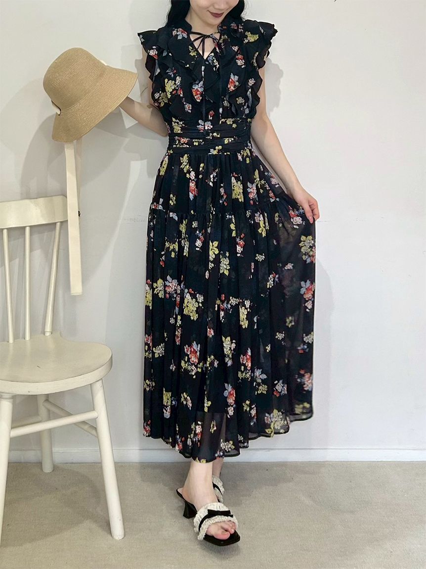 LILY BROWN「フリンジリボンミュールサンダル」|サンダル|