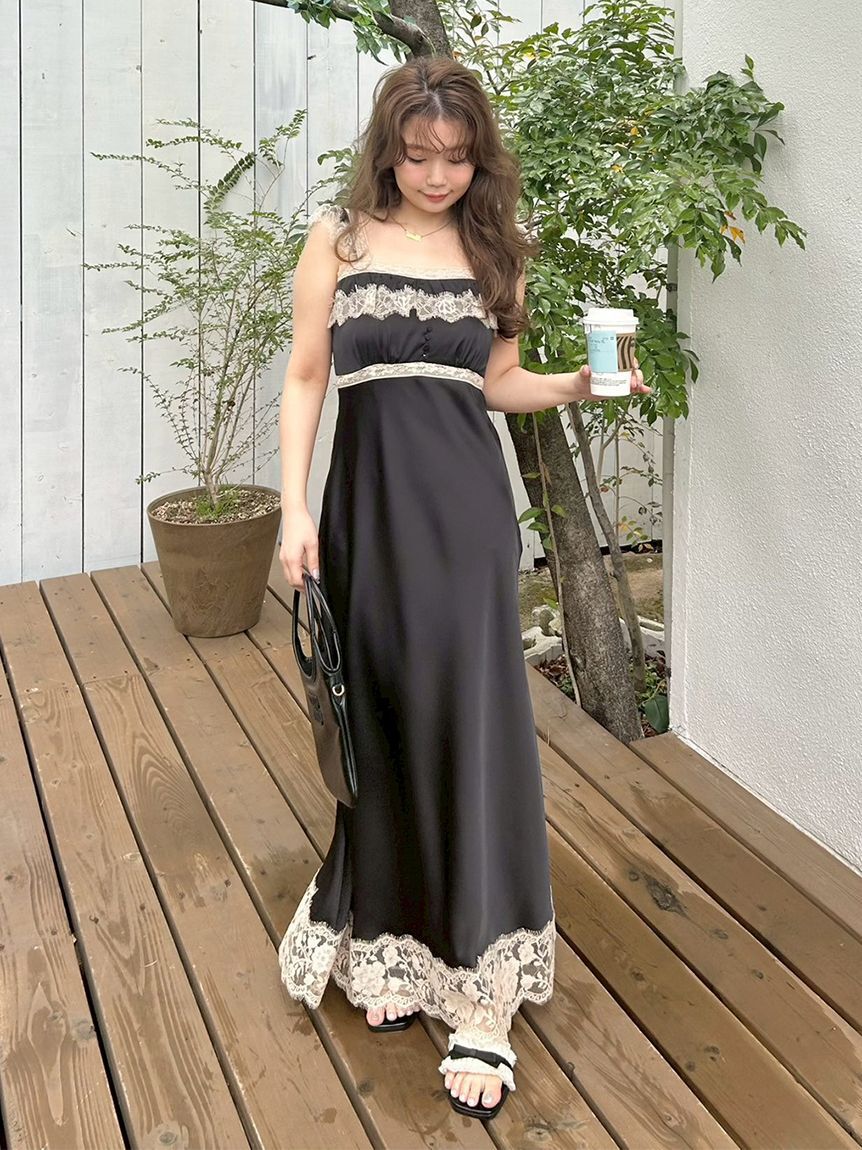 LILY BROWN「フリンジリボンミュールサンダル」|サンダル|