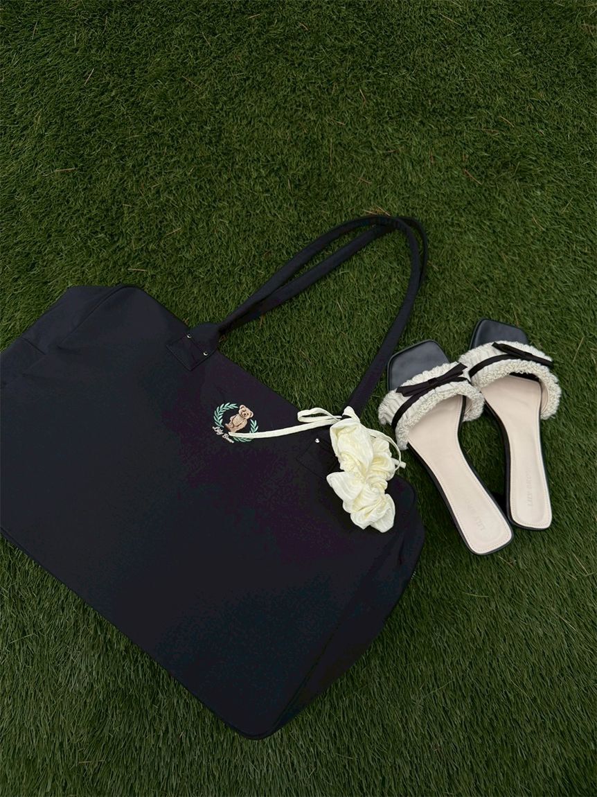 LILY BROWN「フリンジリボンミュールサンダル」|サンダル|