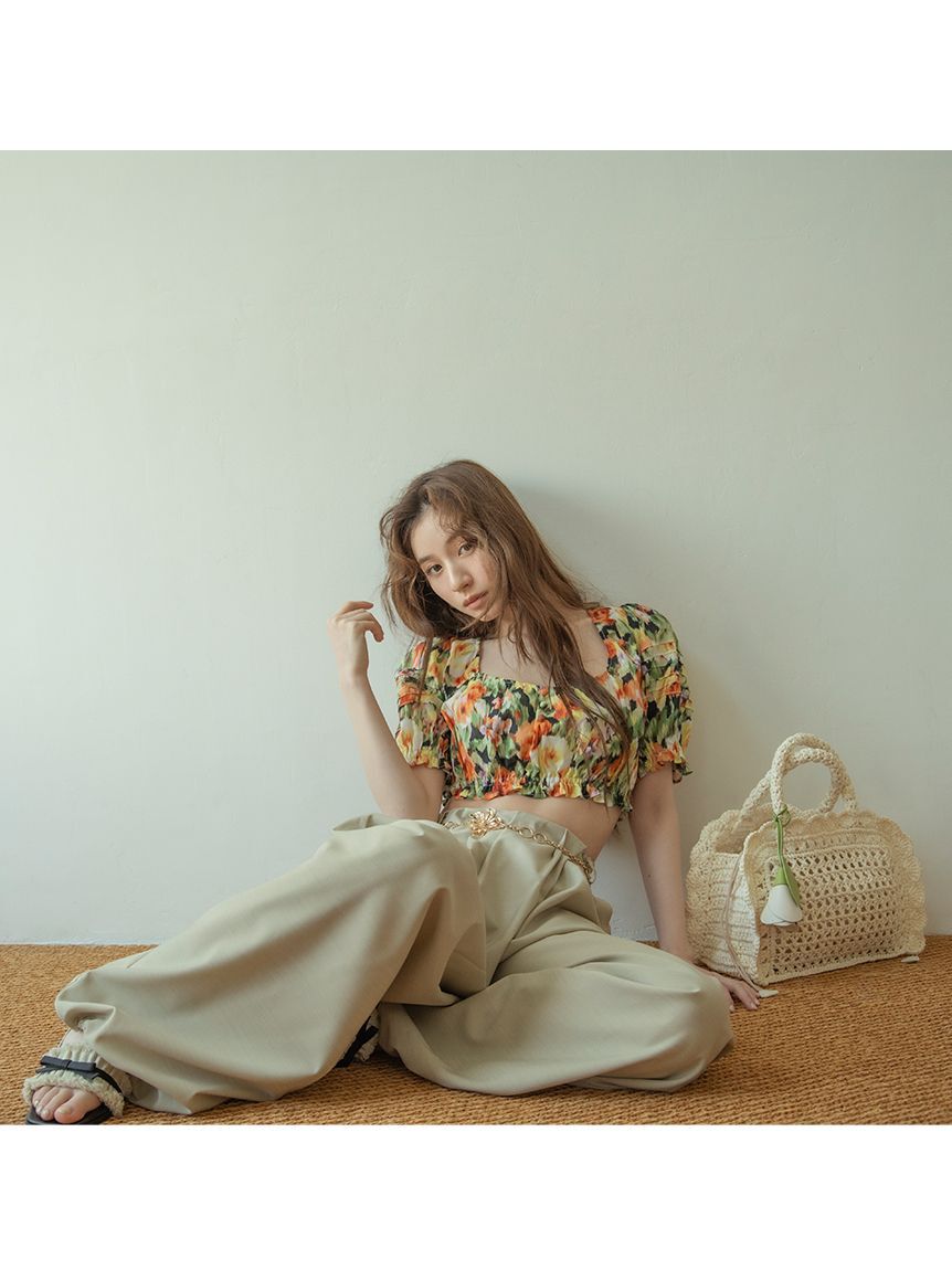 LILY BROWN「フリンジリボンミュールサンダル」|サンダル|