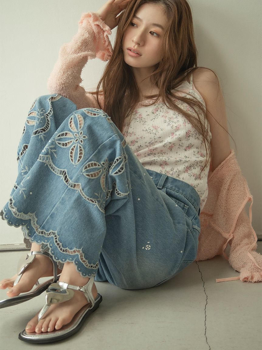 LILY BROWN「メタルハートトングサンダル」|サンダル|