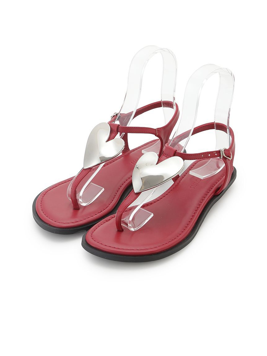 LILY BROWN「メタルハートトングサンダル」|サンダル|RED