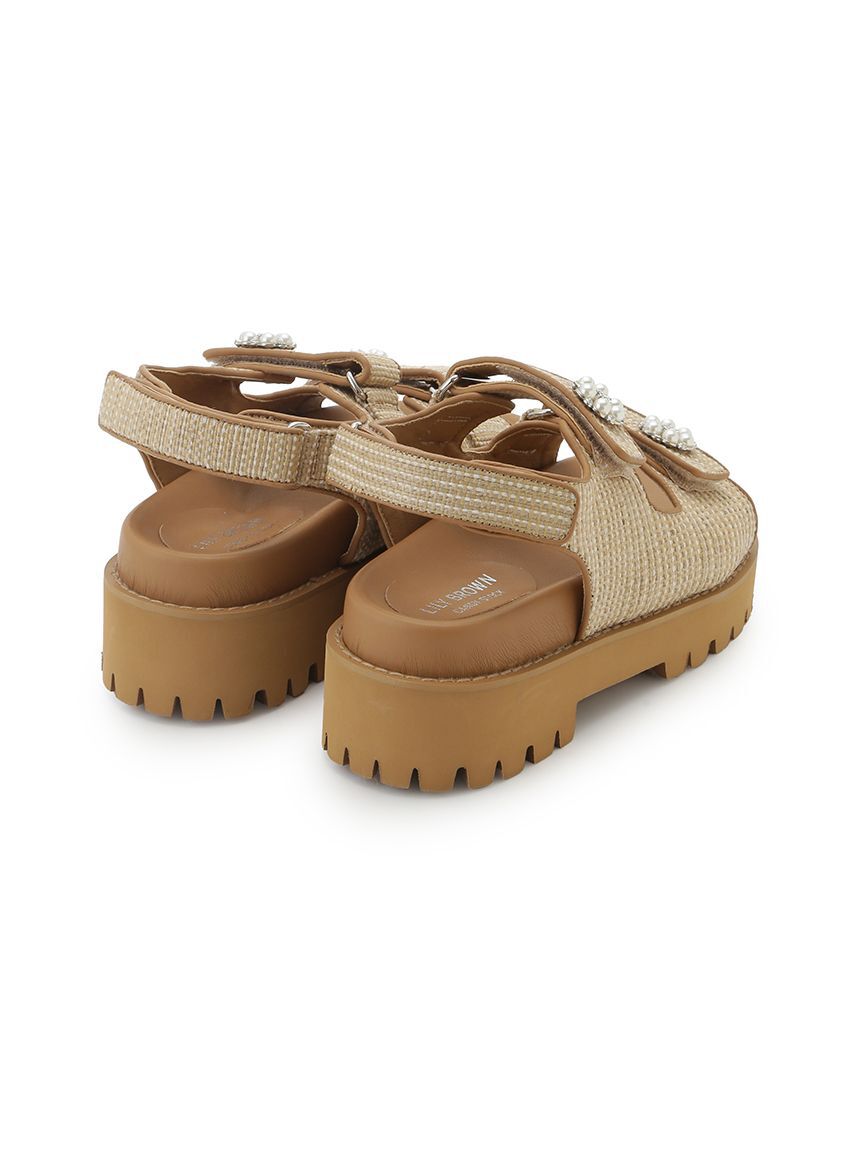 LILY BROWN「[L.B CANDY STOCK]ビジュープラットフォームサンダル」|サンダル|