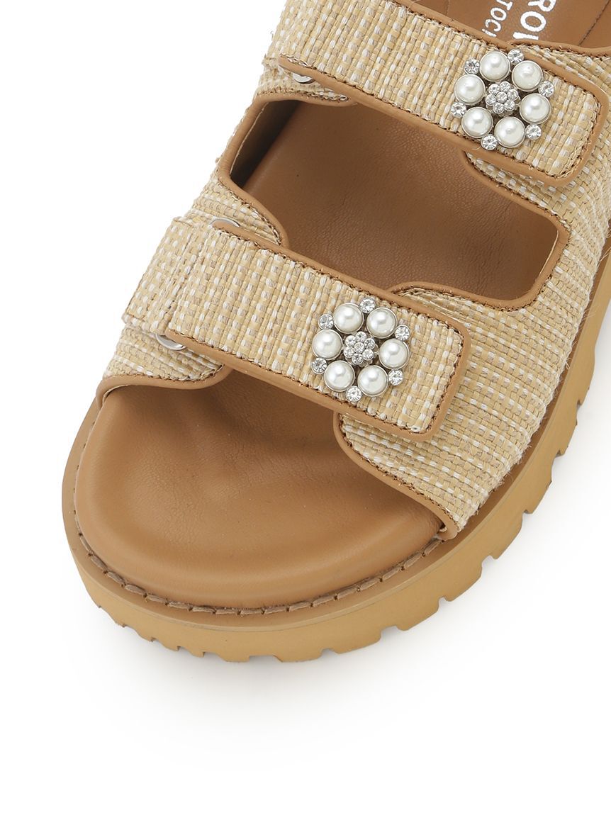 LILY BROWN「[L.B CANDY STOCK]ビジュープラットフォームサンダル」|サンダル|