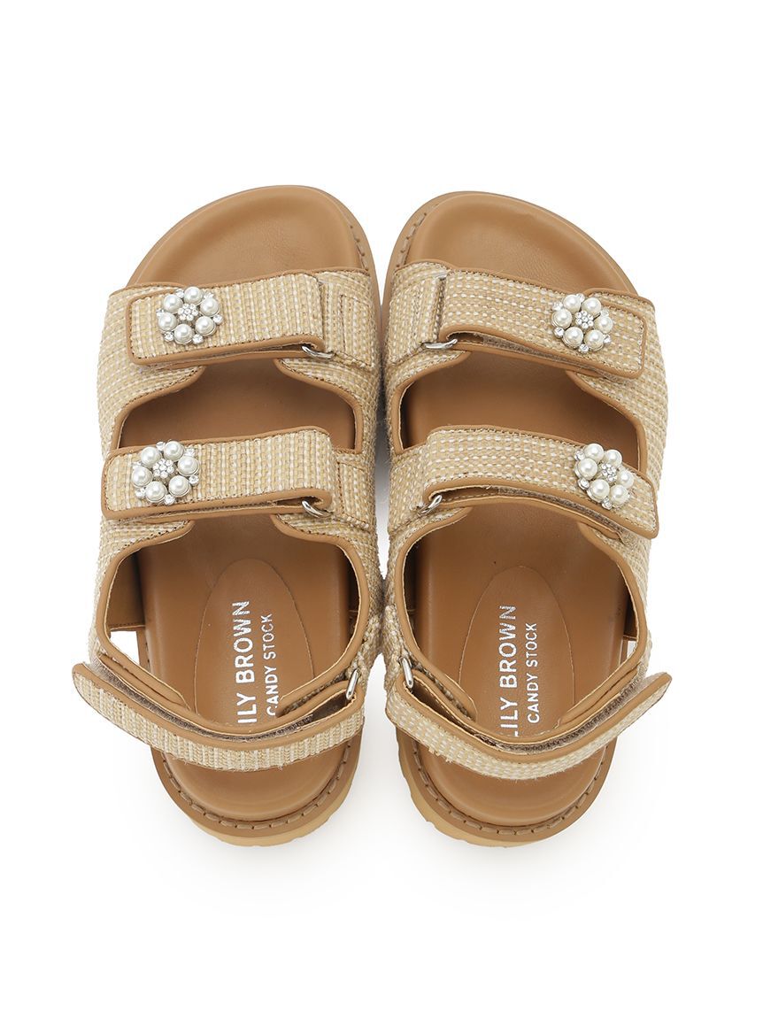 LILY BROWN「[L.B CANDY STOCK]ビジュープラットフォームサンダル」|サンダル|