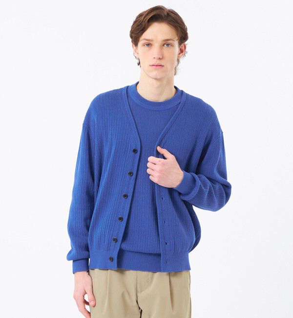 MACKINTOSH PHILOSOPHY「ニットカーディガン 畔調ファインニット」|ニット・セーター|ブルー