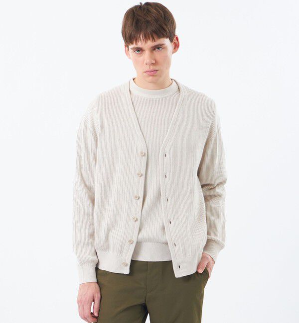 MACKINTOSH PHILOSOPHY「ニットカーディガン 畔調ファインニット」|ニット・セーター|ベージュ