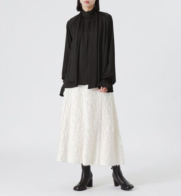  「カットジャカードフレアスカート」|スカート|