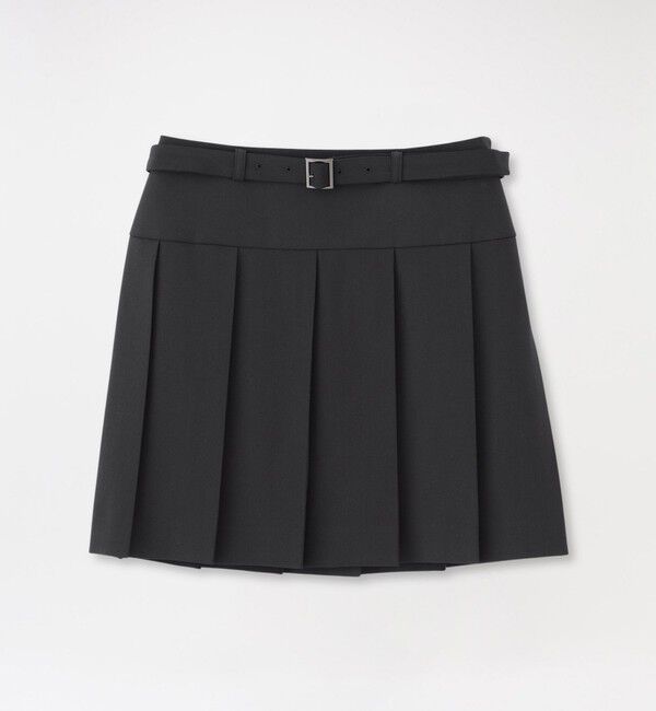  「プリーツミニスカート」|スカート|ブラック