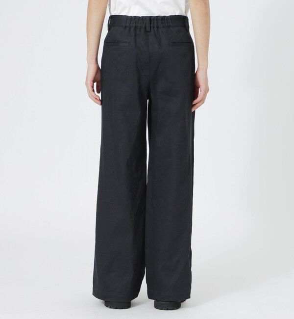  「2タックブラックバギーデニム」|デニム|