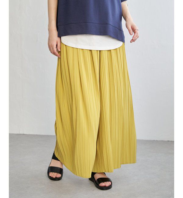 ikka「さらっとプリーツワイドパンツ」|その他|