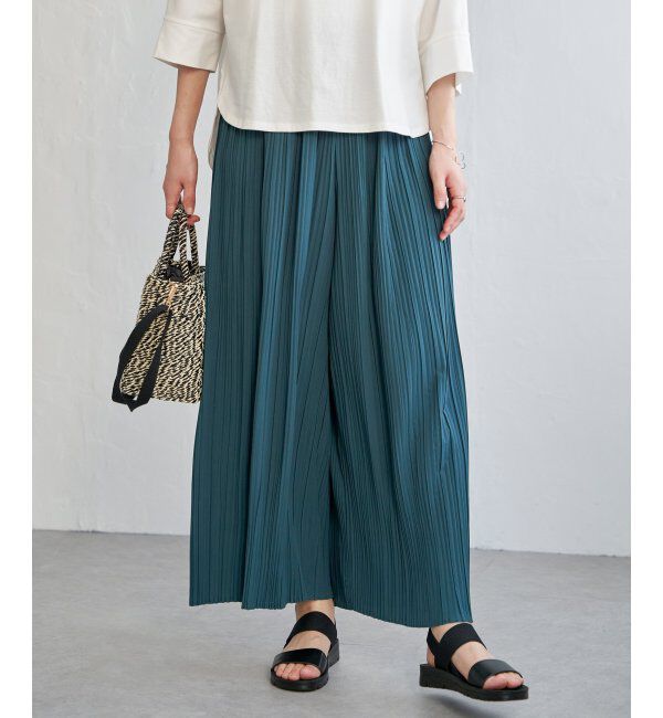 ikka「さらっとプリーツワイドパンツ」|その他|