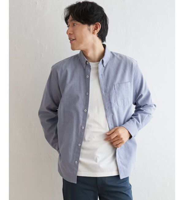 ikka「【吸水速乾】イージーケアオックスボタンダウンシャツ」|シャツ・ブラウス|