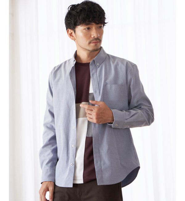 ikka「【吸水速乾】イージーケアオックスボタンダウンシャツ」|シャツ・ブラウス|