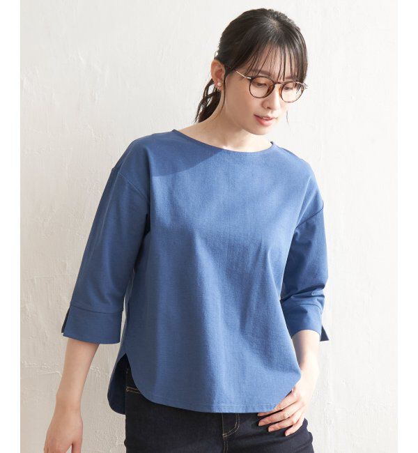 ikka「梨地ジョーゼットプルオーバー」|その他|ブルー