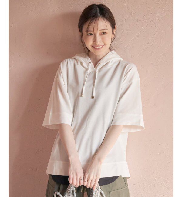 ikka「コットンUSA鹿の子パーカー」|パーカー|