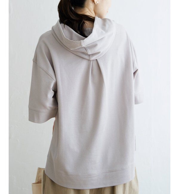 ikka「コットンUSA鹿の子パーカー」|パーカー|