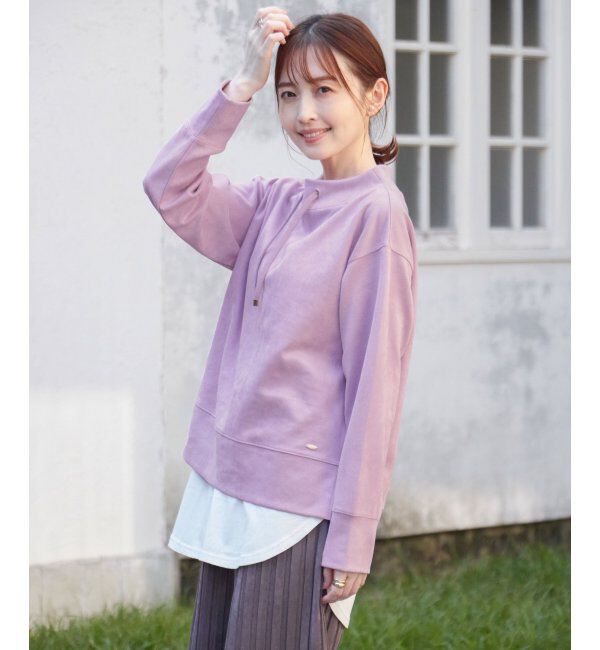 ikka「【親子おそろい】GOKU楽フェイクスエードスピンドルプルオーバー」|パーカー|