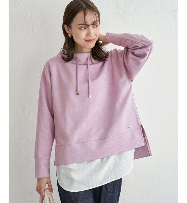 ikka「【親子おそろい】GOKU楽フェイクスエードスピンドルプルオーバー」|パーカー|