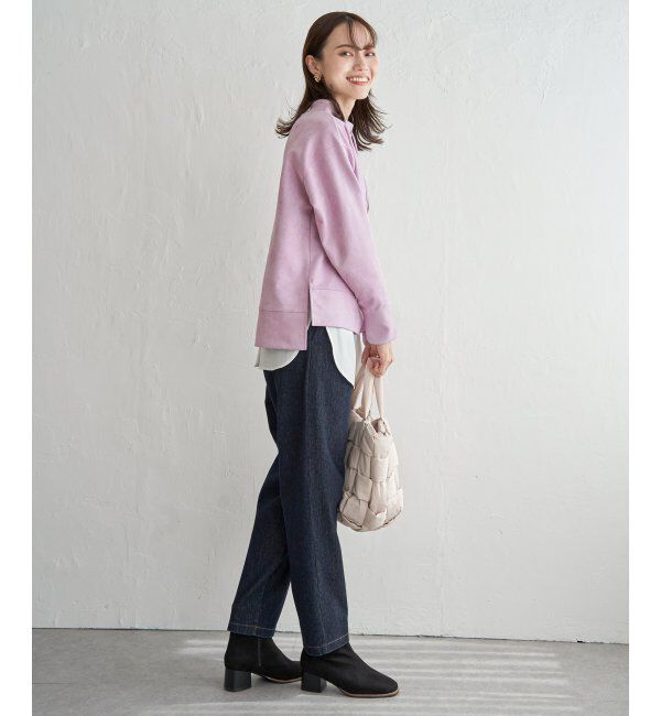 ikka「【親子おそろい】GOKU楽フェイクスエードスピンドルプルオーバー」|パーカー|