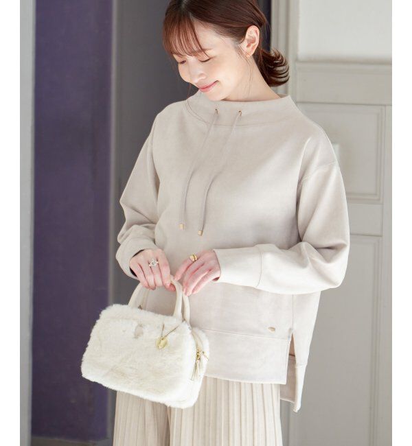 ikka「【親子おそろい】GOKU楽フェイクスエードスピンドルプルオーバー」|パーカー|