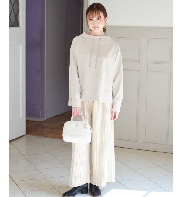 ikka「【親子おそろい】GOKU楽フェイクスエードスピンドルプルオーバー」|パーカー|