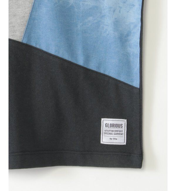 ikka kids「ブリーチデニムブロックスTシャツ（120~160cm）」|Tシャツ・カットソー|