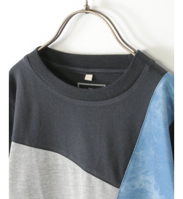 ikka kids「ブリーチデニムブロックスTシャツ（120~160cm）」|Tシャツ・カットソー|