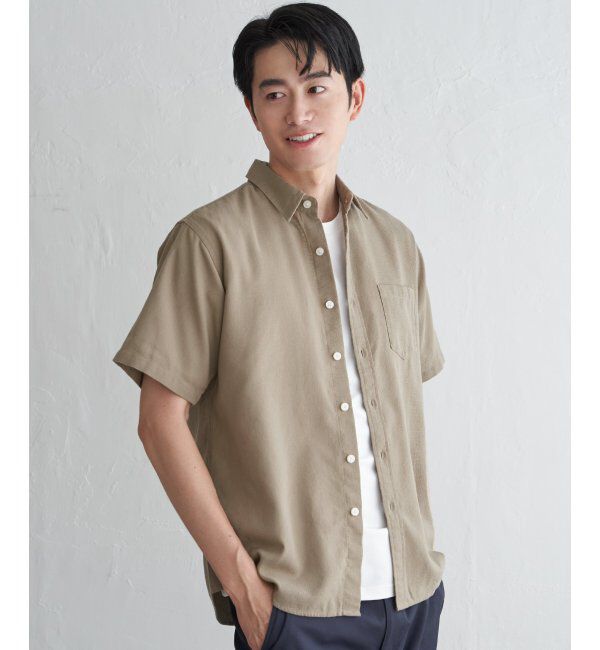 ikka「パナマレギュラーカラーシャツ」|シャツ・ブラウス|ベージュ