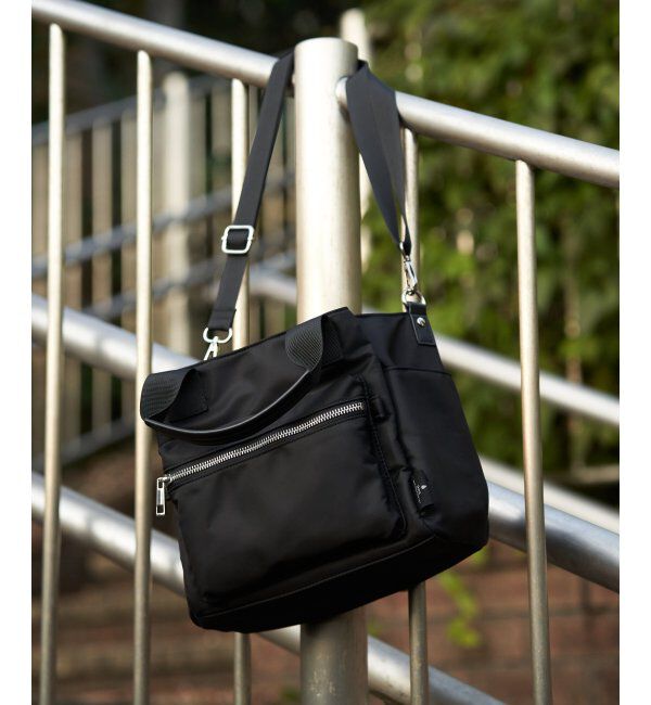 ikka「ハッスイナイロン8ポケ2WAYトート」|その他|ブラック