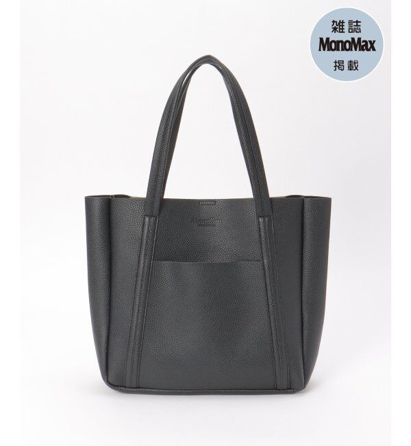 ikka「【雑誌MonoMax4月号掲載】シュリンクポケ付きトートバッグ「小泉孝太郎さん着用モデル」」|トートバッグ|ブラック