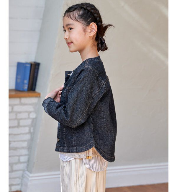 ikka kids「【親子コーデ】ストレッチノーカラーGジャン（110~160cm）」|その他|