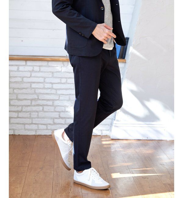 IKKA LOUNGE「【雑誌MonoMax4月号掲載】GOKU楽ワークポンチイージーパンツ「小泉孝太郎さん着用モデル」」|スラックス|