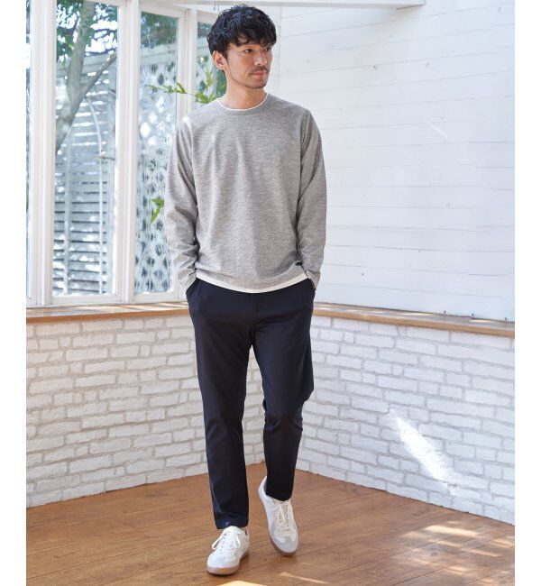 IKKA LOUNGE「【雑誌MonoMax4月号掲載】GOKU楽ワークポンチイージーパンツ「小泉孝太郎さん着用モデル」」|スラックス|