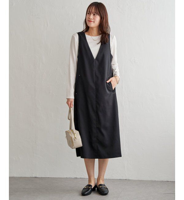 ikka「【2点セット】ジャンパースカートセット」|ワンピース|