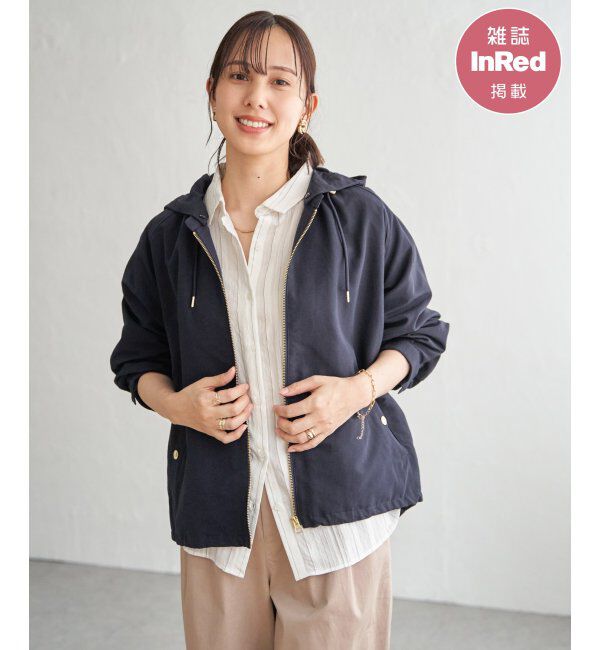 ikka「【雑誌InRed4月号掲載】撥水花粉リリース2WAYマウンテンパーカー【親子コーデ】」|ブルゾン・スタジャン|ネイビーブルー